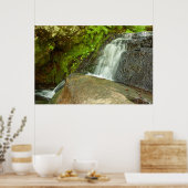 Ungarischer Wasserfall Moosiger Wald Wasserfall Poster (Küche)