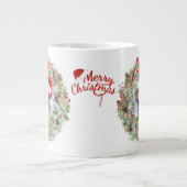 Ungarischer Weihnachtskranz Vizsla Jumbo-Tasse (Vorderseite)