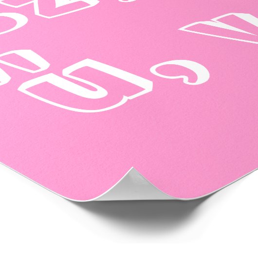 Ungarisches Alphabet in Rosa Poster (Ecke)