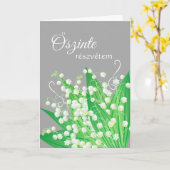 Ungarisches Beileid mit Beileid Lilies Karte (Gelbe Blume)