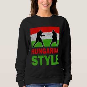 Ungarisches Boxing Vintag Ungarn Flagge Ungarische Sweatshirt