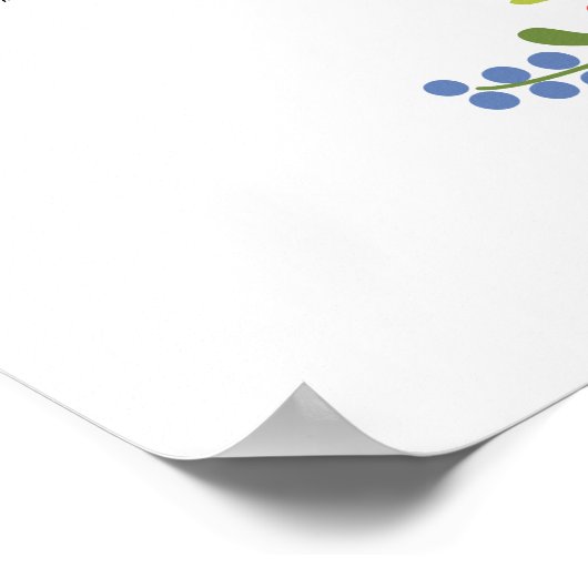 Ungarisches Design Rote Blume Sitzplan Poster (Ecke)