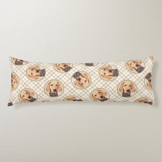 Ungarisches Drahthaar Vizsla Malerei Niedlicher Hu Seitenschläferkissen (Vorderseite)