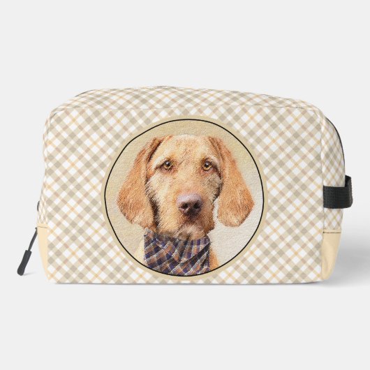 Ungarisches Drahthaar Vizsla Malerei Niedlicher Hu Waschbeutel (Rückseite)