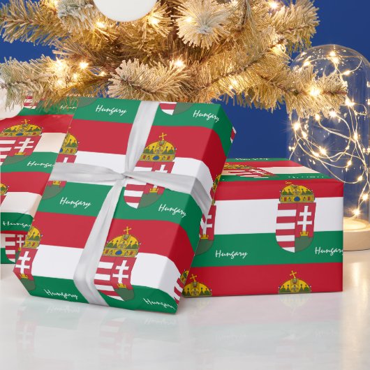 Ungarisches Flaggenemblem & Ungarische Geschenke/S Geschenkpapier (Feiertage)