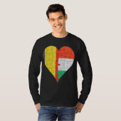 Ungarisches Flaggenherz T-Shirt (Vorne ganz)