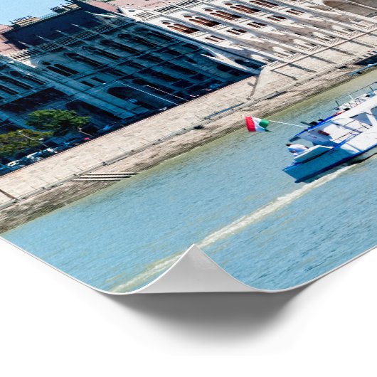 Ungarisches Gebäude des Parlaments in Budapest Poster (Ecke)