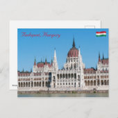 Ungarisches Gebäude des Parlaments in Budapest Postkarte (Vorne/Hinten)