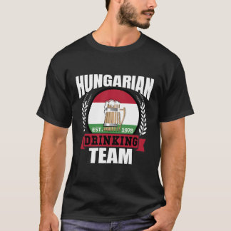 Ungarisches Getränketeam Funny Hungary Flag Beer P T-Shirt