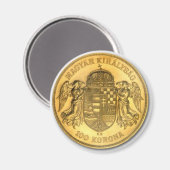 Ungarisches Gold Korona Coin Design Magnet (Vorderseite/Rückseite)