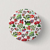 Ungarisches Matyo Floral Design Button (Vorderseite)