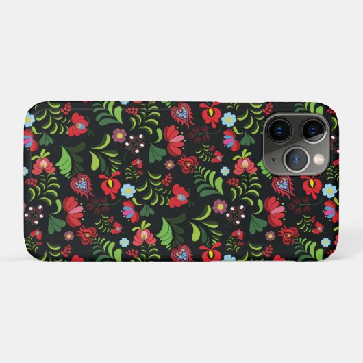 Ungarisches Matyo Stickerei Muster Case-Mate iPhone Hülle (Rückseite (Horizontal))