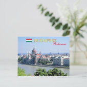 Ungarisches Parlament Gebäude, Budapest Postkarte (Stehend Vorderseite)