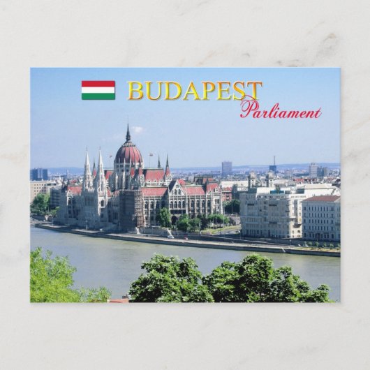 Ungarisches Parlament Gebäude, Budapest Postkarte (Vorderseite)