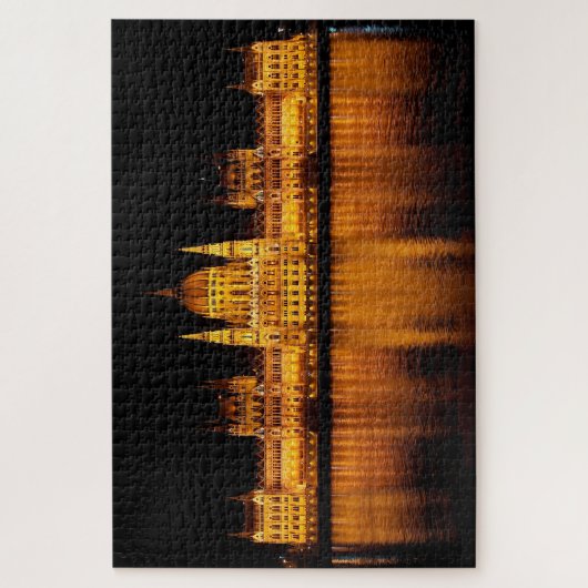 Ungarisches Parlament in der Nacht Puzzle (Vertikal)
