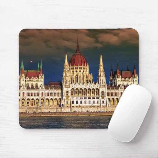Ungarisches Parlaments-Gebäude in Budapest, Ungarn Mousepad (Mit Mouse)