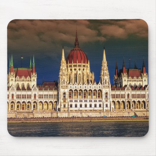 Ungarisches Parlaments-Gebäude in Budapest, Ungarn Mousepad (Vorne)