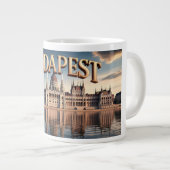 Ungarisches Parlamentsgebäude in Budapest Jumbo-Tasse (Vorderseite Rechts)