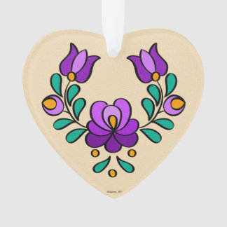 Ungarisches Stickereimuster, "Matyó" - lila Ornament