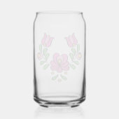Ungarisches Stickereimuster, "Matyó" - rosa Dosenglas (Rückseite)
