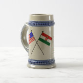 Ungarisches trinkendes Team Bierglas (Vorderseite Links)