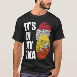 Ungarisches und bhutanesisches DNA-Flag Heritage T-Shirt