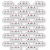 Ungarisches Volksblumenmuster Aufkleber (Vorderseite)