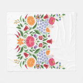 Ungarisches Volksmuster - Kalocsa Stickerei-Blume Fleecedecke (Vorderseite (Horizontal))