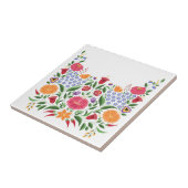 Ungarisches Volksmuster - Kalocsa Stickerei-Blume Fliese (Seite)