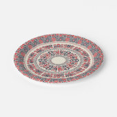 Ungarisches Volksmuster Pappteller (Schrägansicht)