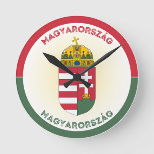 Ungarisches Wappen Kreisform Runde Wanduhr
