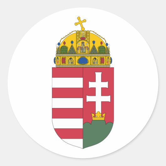 ungarisches Wappen Runder Aufkleber (Vorderseite)