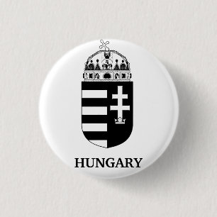 Ungarisches Wappen Zeitgenössische monochrome Kuns Button