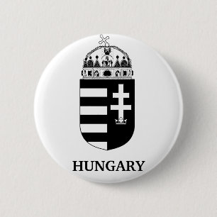 Ungarisches Wappen Zeitgenössische monochrome Kuns Button
