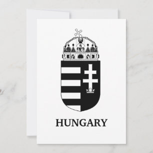 Ungarisches Wappen Zeitgenössische monochrome Kuns Einladung