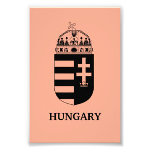 Ungarisches Wappen Zeitgenössische monochrome Kuns Fotodruck