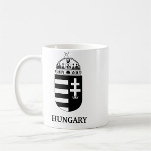 Ungarisches Wappen Zeitgenössische monochrome Kuns Kaffeetasse