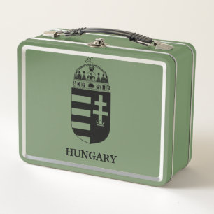 Ungarisches Wappen Zeitgenössische monochrome Kuns Metall Brotdose