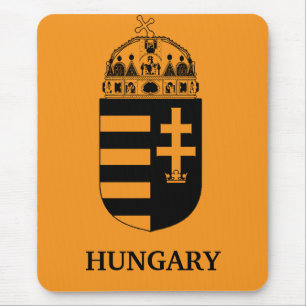 Ungarisches Wappen Zeitgenössische monochrome Kuns Mousepad