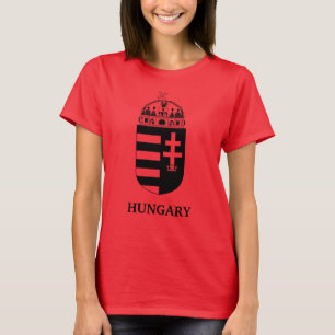 Ungarisches Wappen Zeitgenössische monochrome Kuns T-Shirt