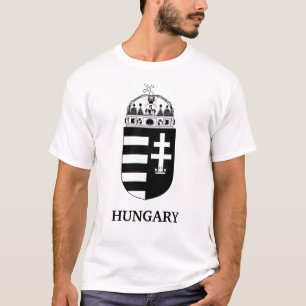 Ungarisches Wappen Zeitgenössische monochrome Kuns T-Shirt