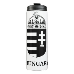 Ungarisches Wappen Zeitgenössische monochrome Kuns Thermosbecher