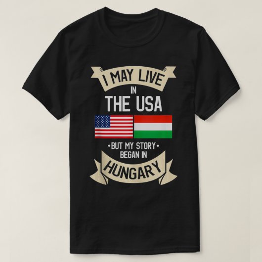 Ungarn American Flag USA Ungarische Roots-Geschenk T-Shirt (Design vorne)