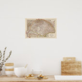 Ungarn Atlas Map Poster (Küche)