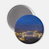 Ungarn Budapest Abendpanorama Magnet (Vorderseite/Rückseite)