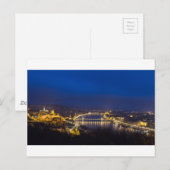 Ungarn Budapest Abendpanorama Postkarte (Vorne/Hinten)