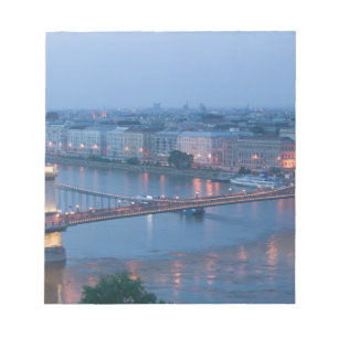UNGARN, Budapest: Szechenyi-Brücke (Kettenbrücke), Notizblock
