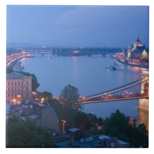 UNGARN, Budapest: Szechenyi (Chain)-Brücke, 2 Fliese (Vorderseite)