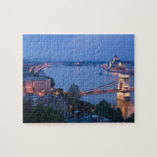 UNGARN, Budapest: Szechenyi (Chain)-Brücke, 2 Puzzle (Horizontal)