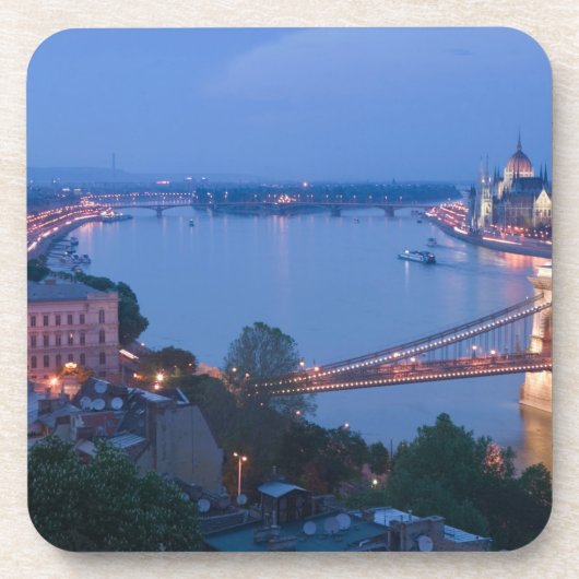 UNGARN, Budapest: Szechenyi (Chain)-Brücke, 2 Untersetzer (Vorderseite)